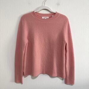 Chinti and Parker Women 100% Cashmere Knit Sweater XS Pink Coquette Basic Preppy